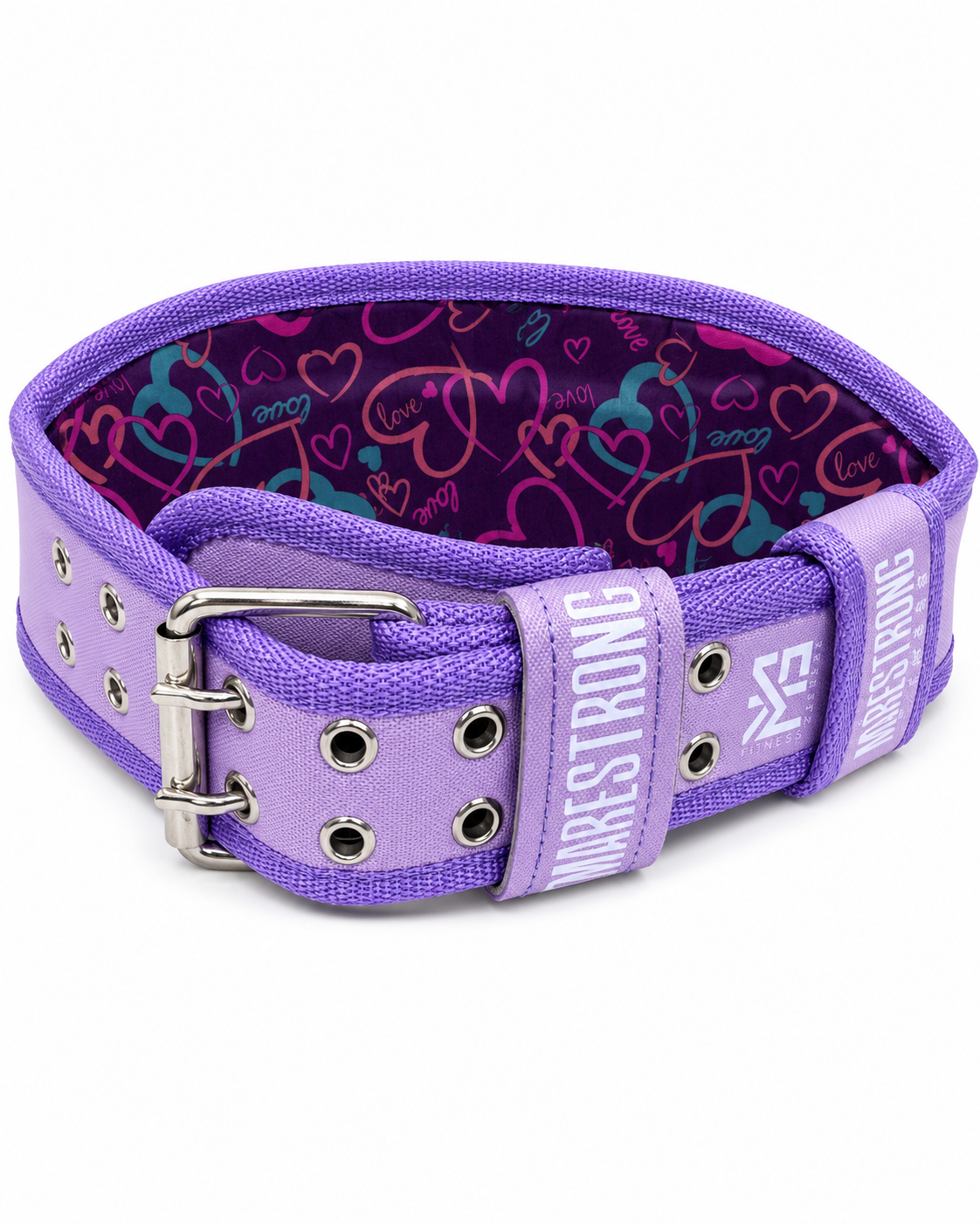 Faja para gym lila pastel con soporte lumbar.