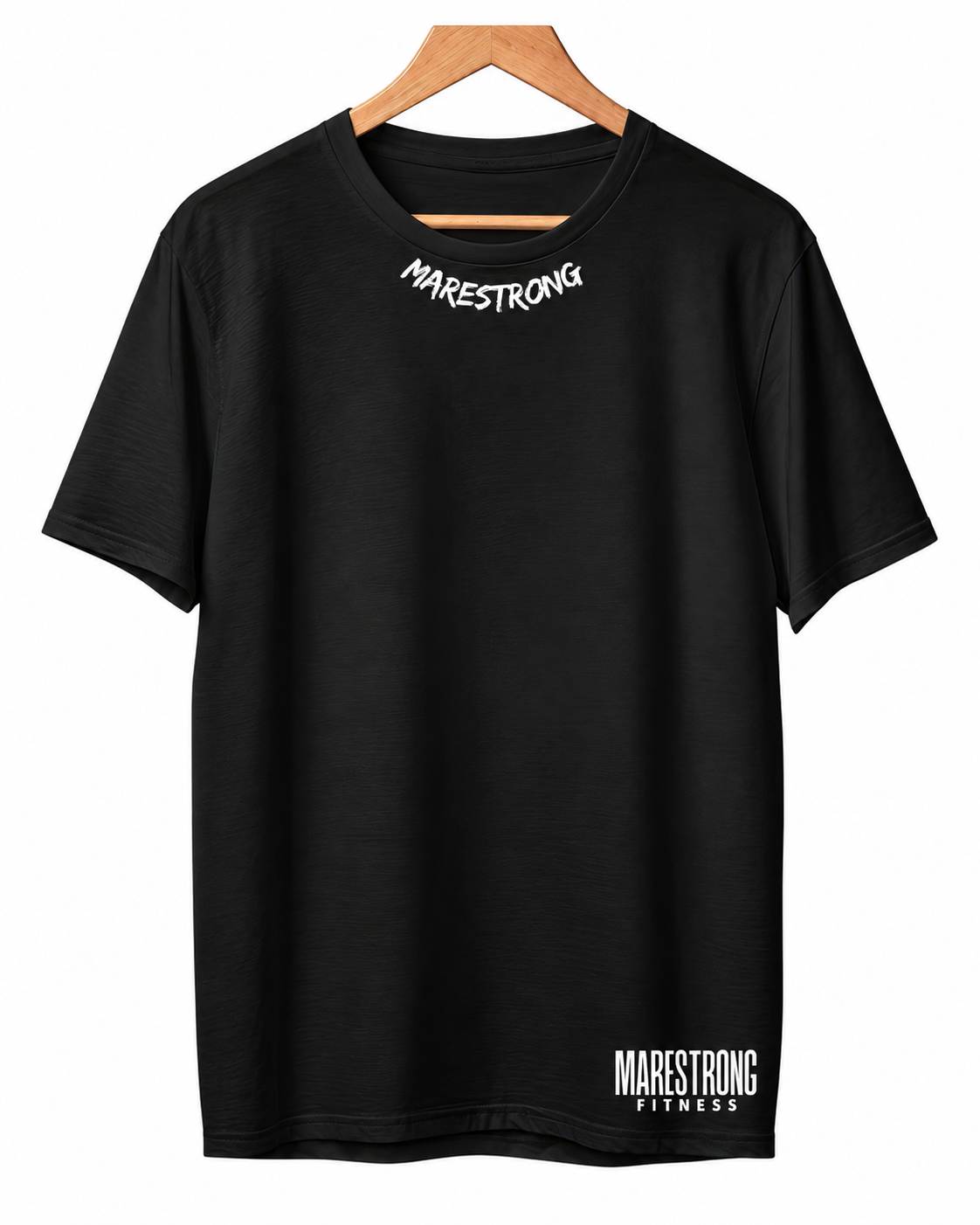 Mega Combo Marestrong Fitness: Cinturón Pesista + Grilletes + Playera Oversized Negra con Brillos