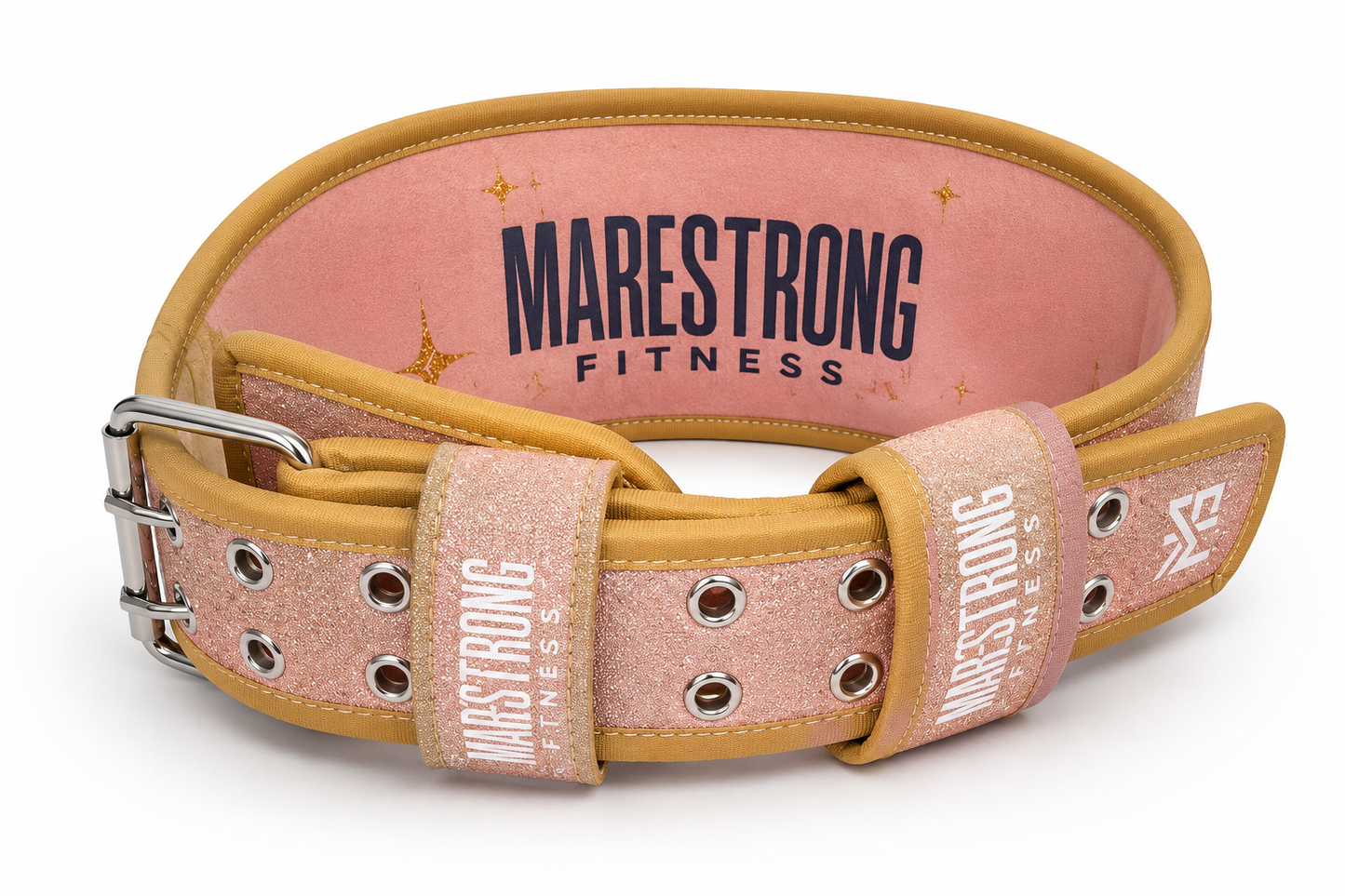 💛 Cinturón Pesista Golden Shine | Marestrong Fitness ✨