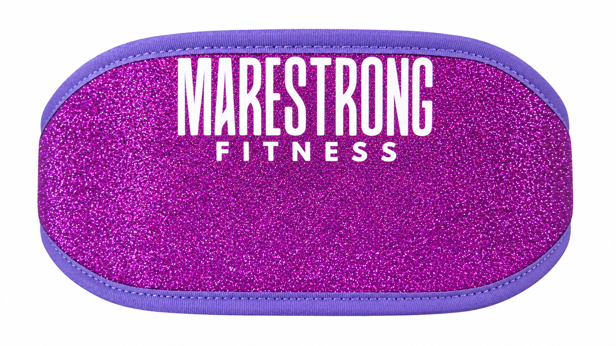 💜 Cinturón Pesista Uva Brillos| Marestrong Fitness