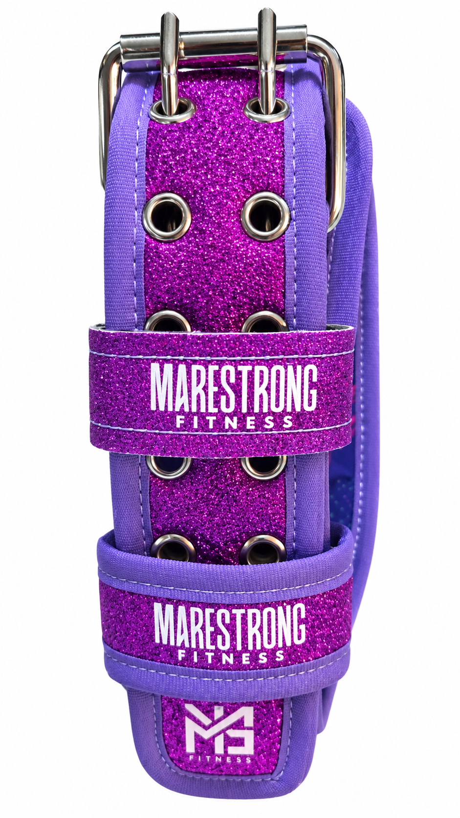💜 Cinturón Pesista Uva Brillos| Marestrong Fitness