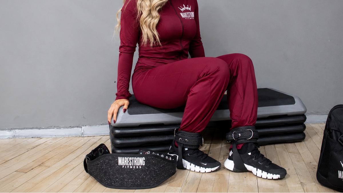 Cinturón Pesista Negro con Brillos para Mujer (Personalizable)