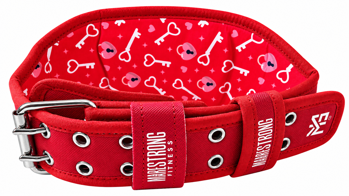 Cinturón Pesista Rojo para Mujer Personalizable