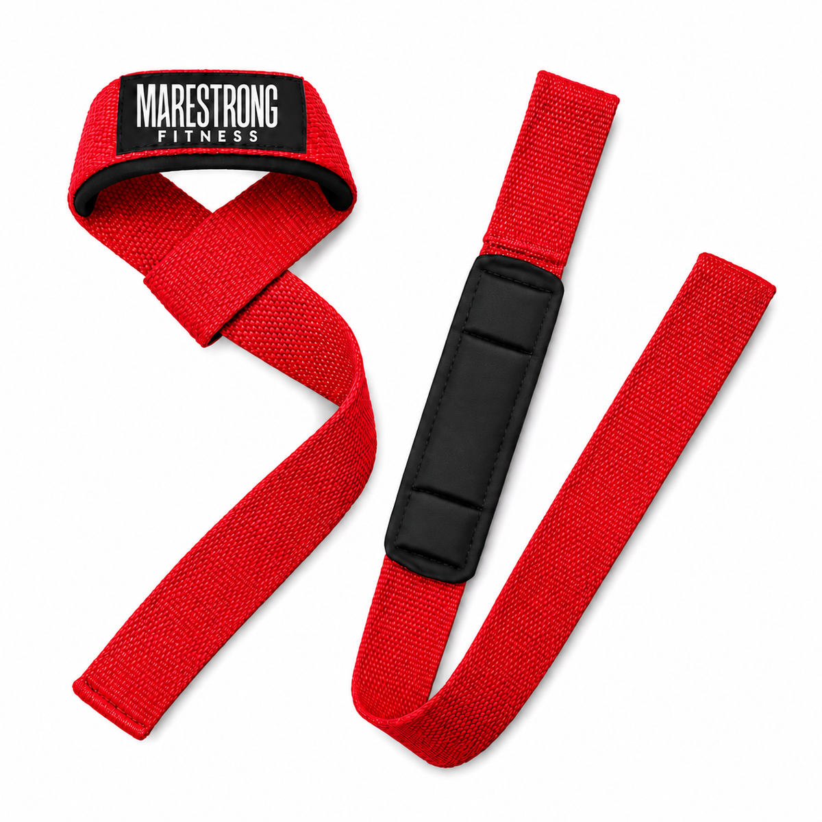 Straps Sencillos Rojo para Levantamiento de Pesas | Marestrong Fitness