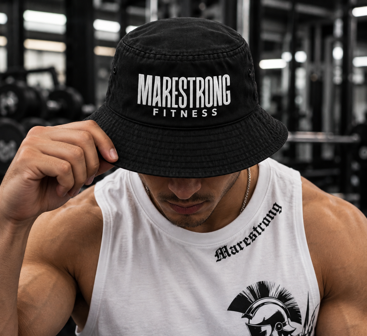 Bucket Hat Negro MG Fitness | Marestrong