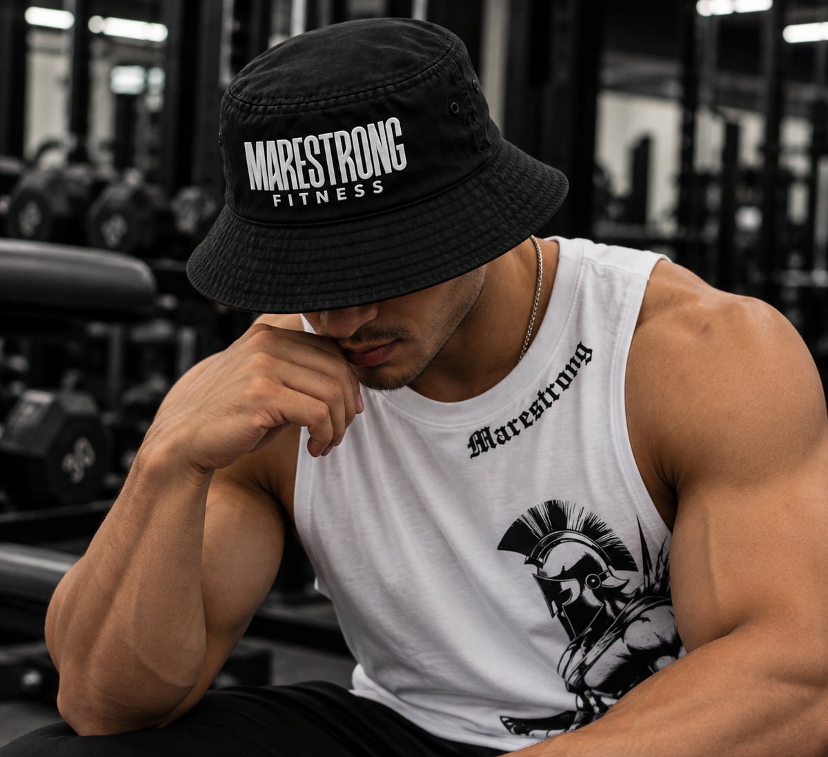 Bucket Hat Negro MG Fitness | Marestrong