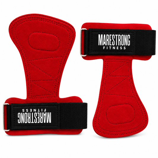 Straps de Carnaza Rojos para Levantamiento de Pesas